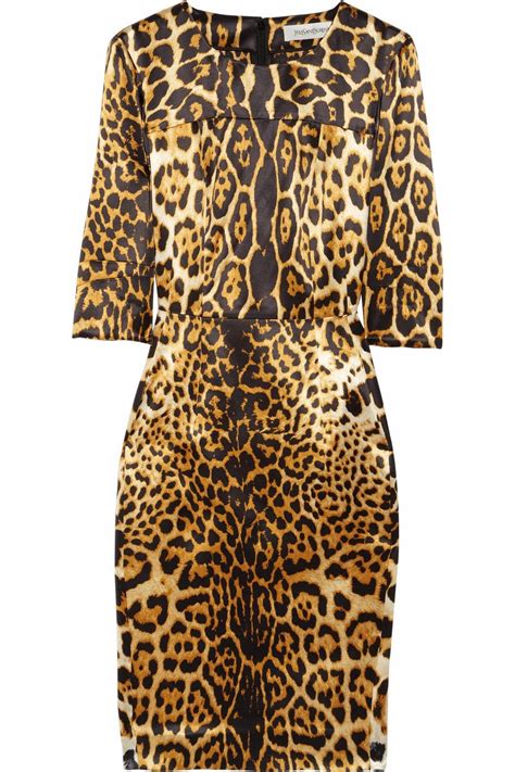 ysl leopard dress|ysl slip dresses.